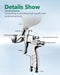 2.0 mm Nozzle Gravity Feed Air Spray Gun 600cc Cup W301 HVLP - MEITE USA