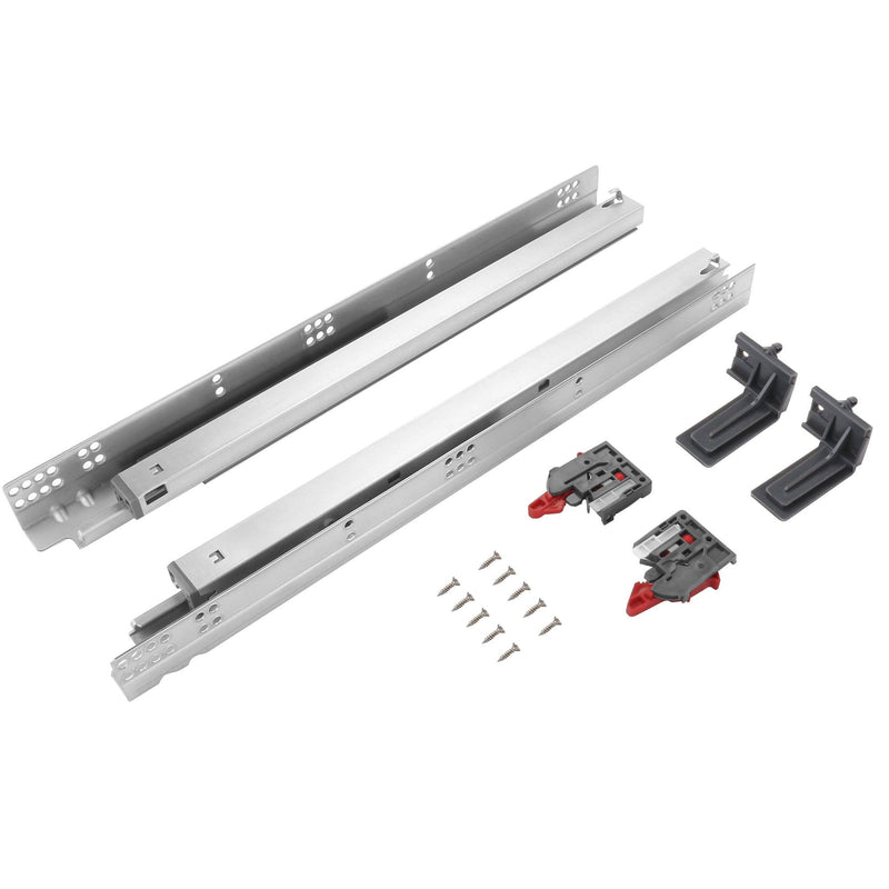 Soft Close Undermount Drawer Slides 12-21 Inch Full Extension Ball Bearing (1 Pair) - MEITE USA