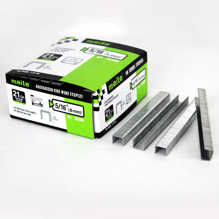 21 Gauge 1/2" Crown 1/4" to 5/8" Length Fine Wire Stapler With Safety Trigger - Model MT8016S - MEITE USA