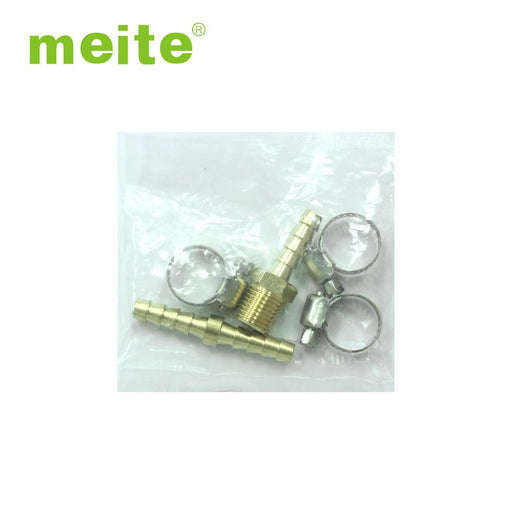5-Piece Solid Brass Air Hose Repair Kit (1/4'' NPT × 1/4'' Barb) - MEITE USA