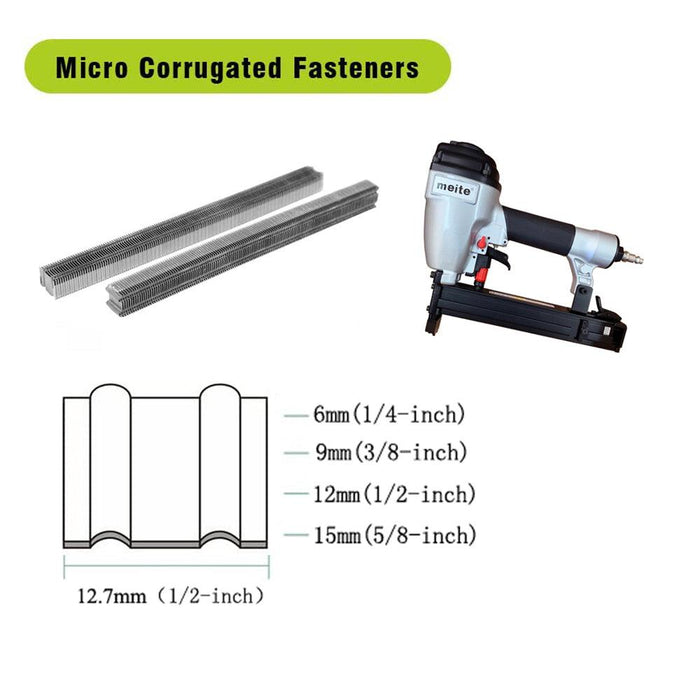 Corrugated Stapler 1/2" Crown 1/4" - 5/8" Leg Length Pneumatic Corrugated Tool - MEITE USA
