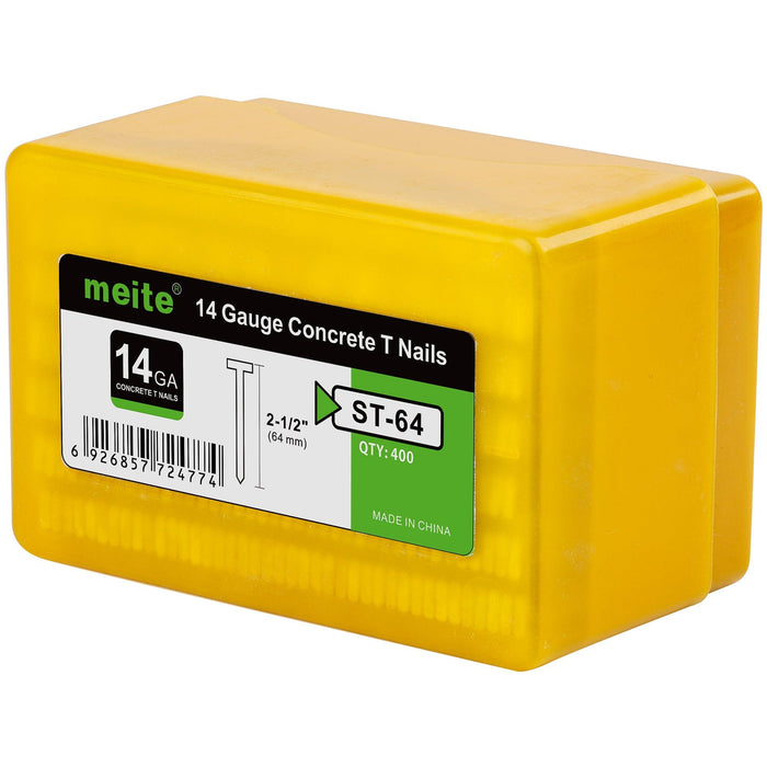 14 Gauge Concrete T Nails Glue Collated 1-1/2" to 2-1/2" Length Nails - MEITE USA