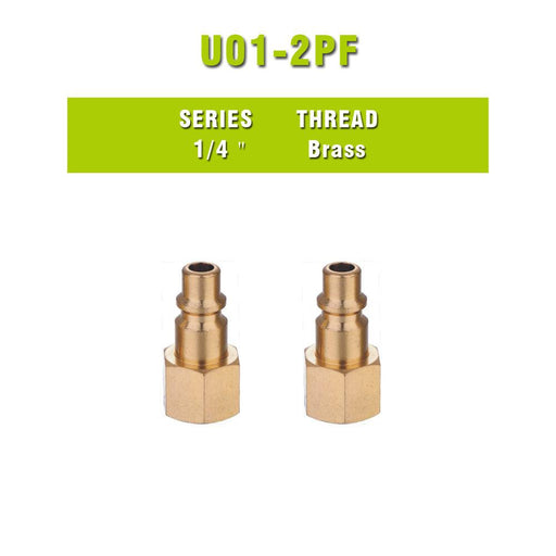 Milton Type 1/4'' NPT Industrial Brass Thread Female Quick Plug - MEITE USA
