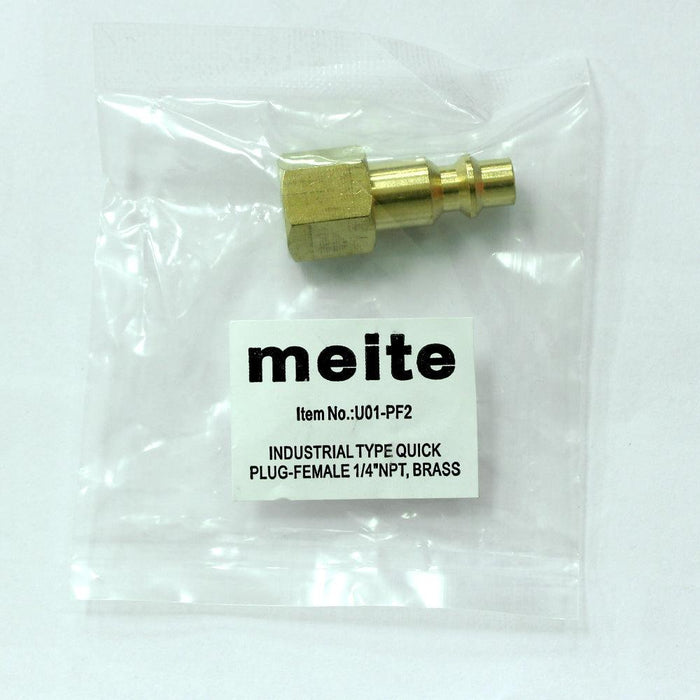 Milton Type 1/4'' NPT Industrial Brass Thread Female Quick Plug - MEITE USA
