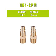 Milton Type 1/4'' NPT Thread Brass Male Quick Plug - MEITE USA