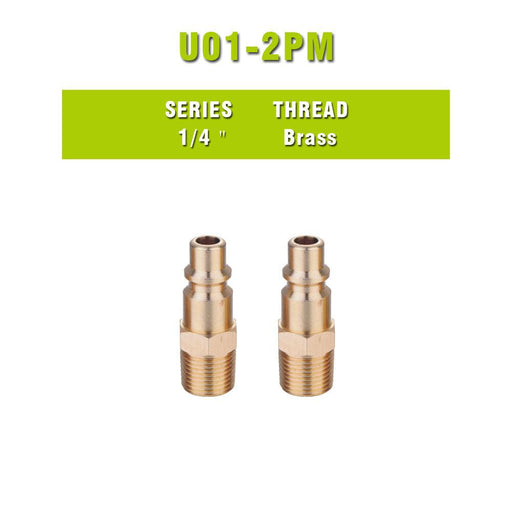 Milton Type 1/4'' NPT Thread Brass Male Quick Plug - MEITE USA