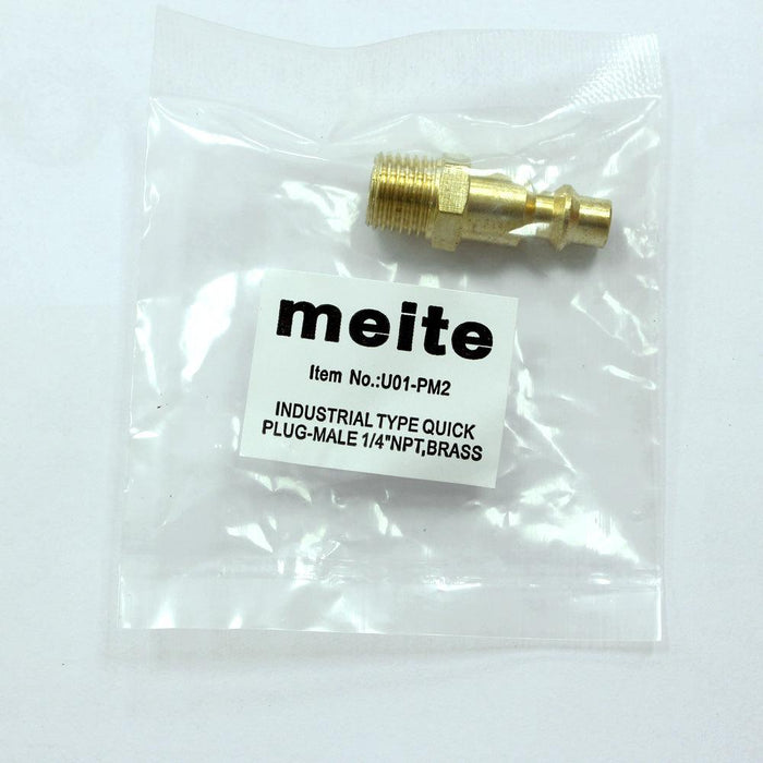 Milton Type 1/4'' NPT Thread Brass Male Quick Plug - MEITE USA
