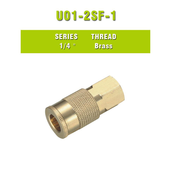 Milton Type 1/4" NPT Industrial Brass Thread Female Quick Coupler - MEITE USA