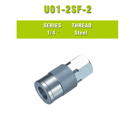 Milton Type 1/4'' NPT Steel Thread Female Quick Coupler - MEITE USA