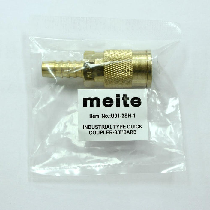 Milton Type 3/8'' Barb Industrial Brass Thread Quick Coupler - MEITE USA