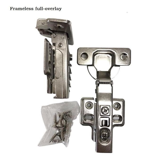 105 Degree 35 mm Full Overlay Self Closing Frameless Cabinet Door Hinges - MEITE USA